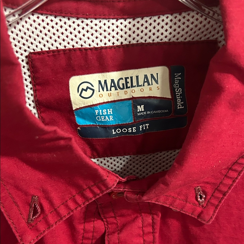 Magellan Vibrant Red Long Sleeve Shirt - Picture 2 of 3